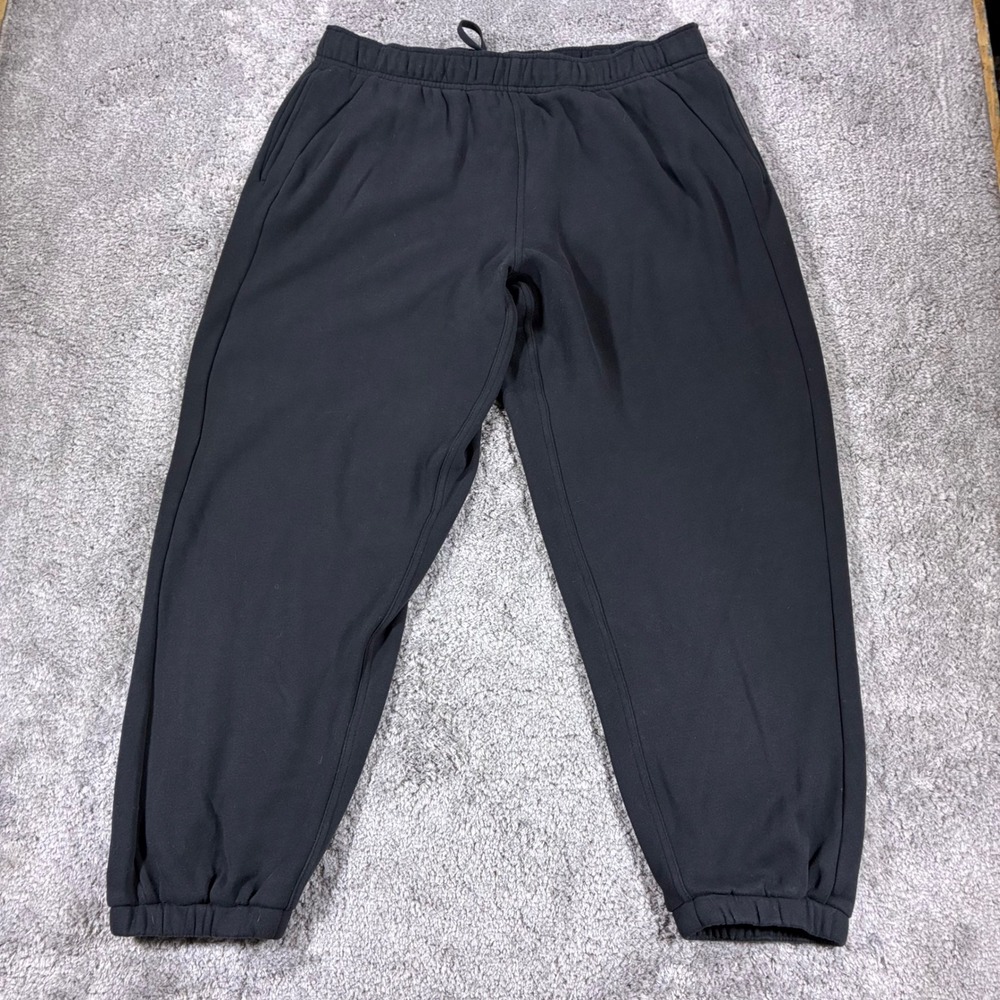 Lululemon Scuba Mid Rise Oversized Jogger Sweatpants XL Black Fleece